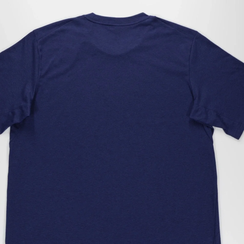 Adidas Men's Crew Neck Short Sleeve Feel Ready Training Tee Dark‎ Blue Size M - Picture 5 of 8